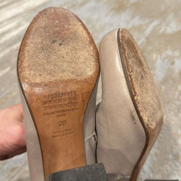 Maison Martin Margiela Women 39 US 8 Zip Boots Booties Low Ankle Grayish tan - Picture 7 of 8